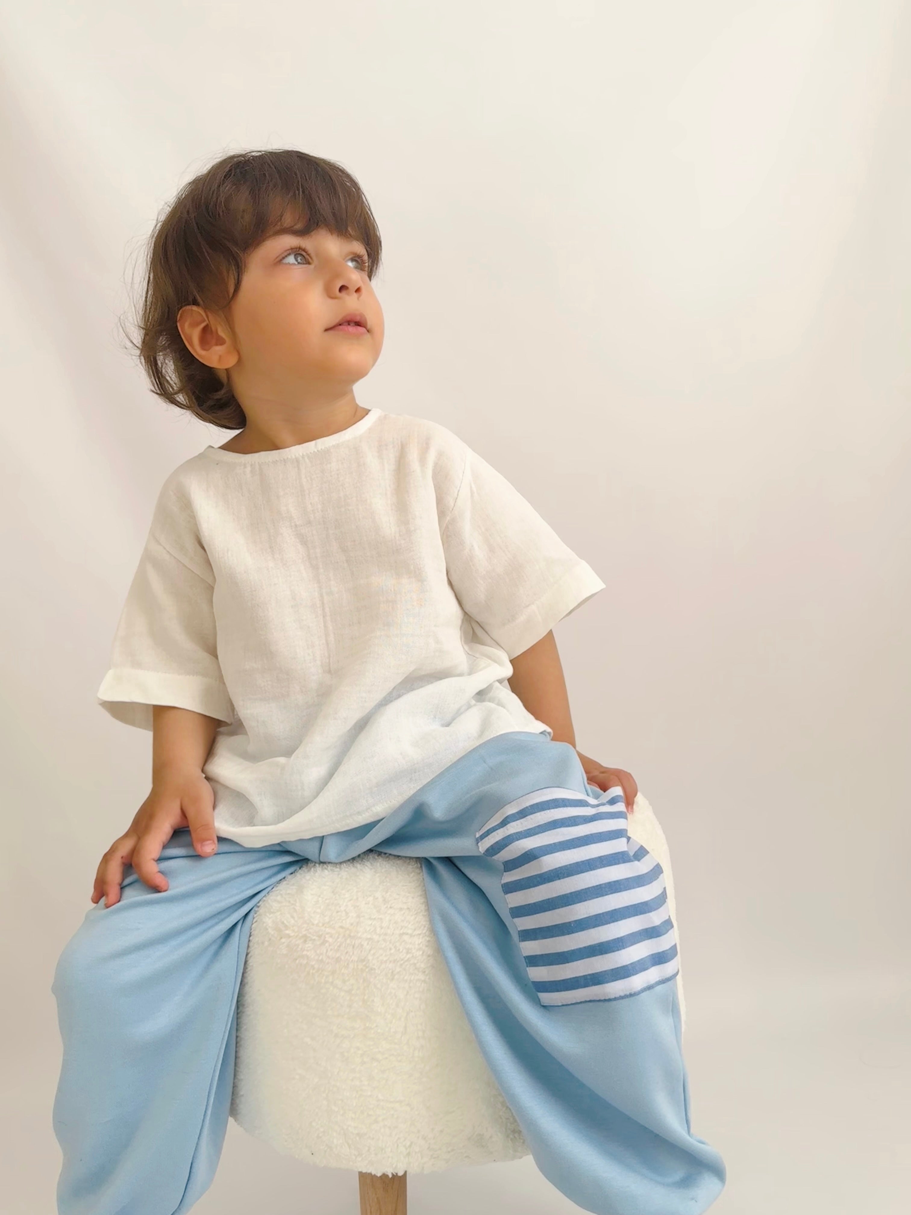 Unisex Müslin Bluz ve Oysho Pantolon Takım