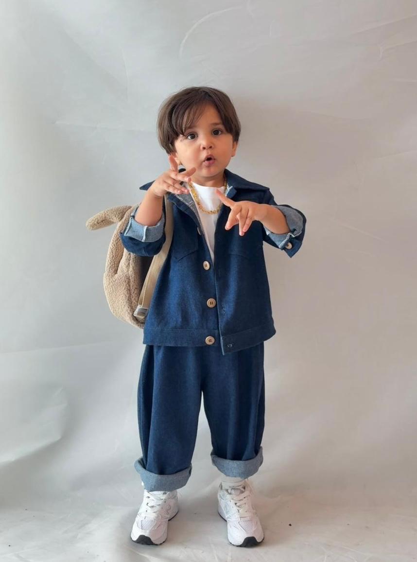 Unisex Lacivert Kot Takım