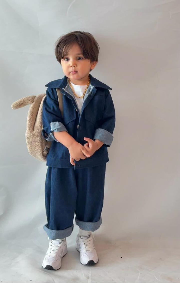 Unisex Lacivert Kot Takım