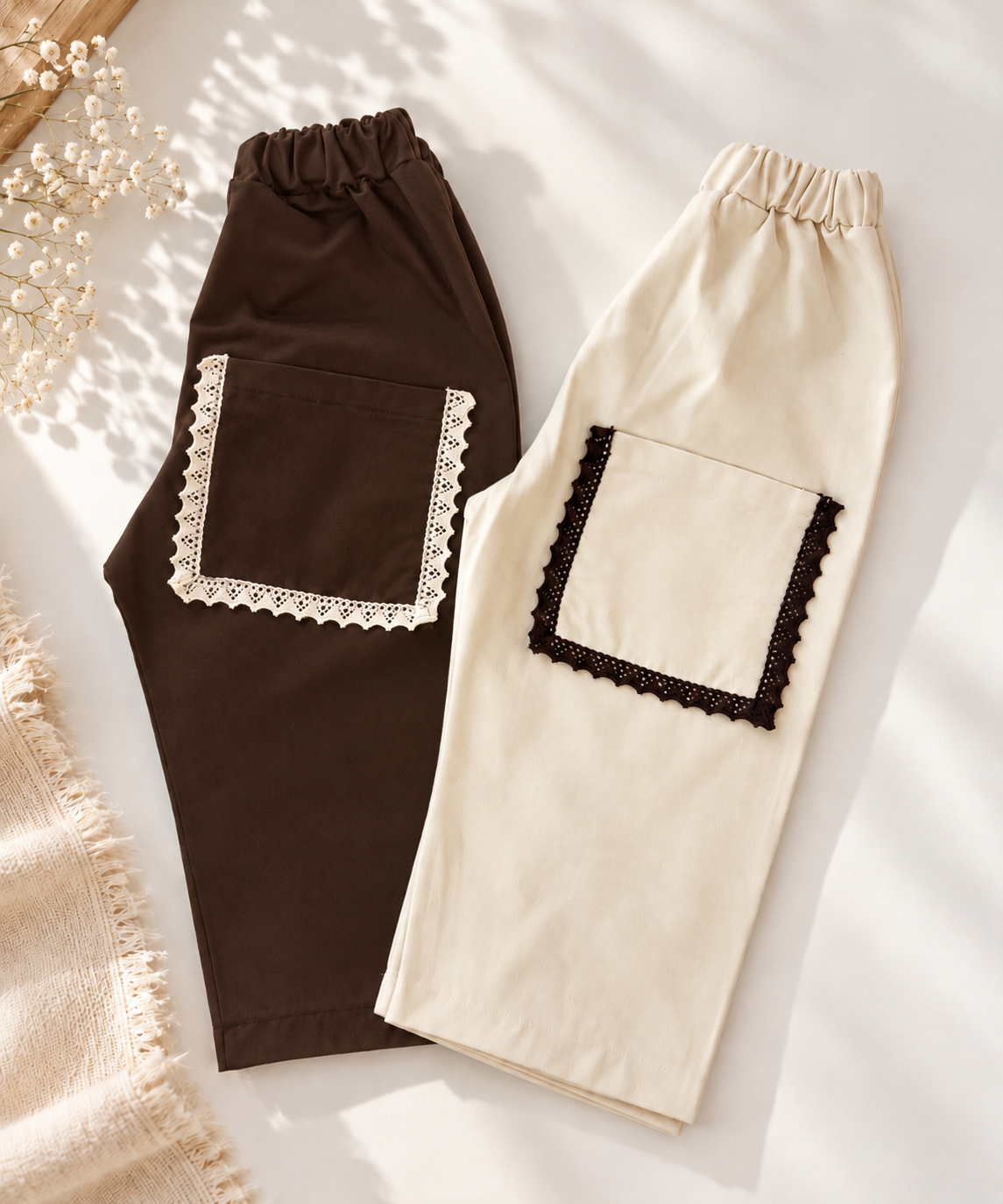 Kız Çocuk İkili Gabardin Pantolon