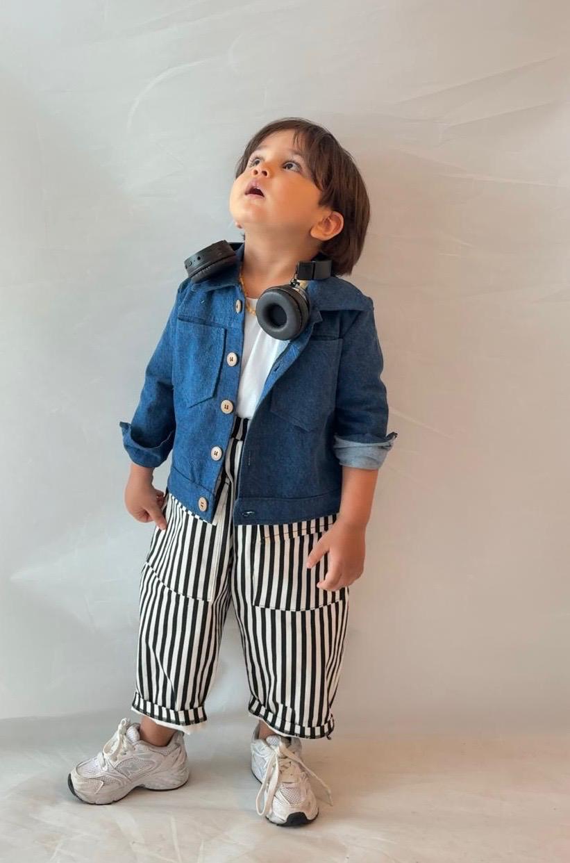 Unisex Kot Gömlek ve Pantolon Takım