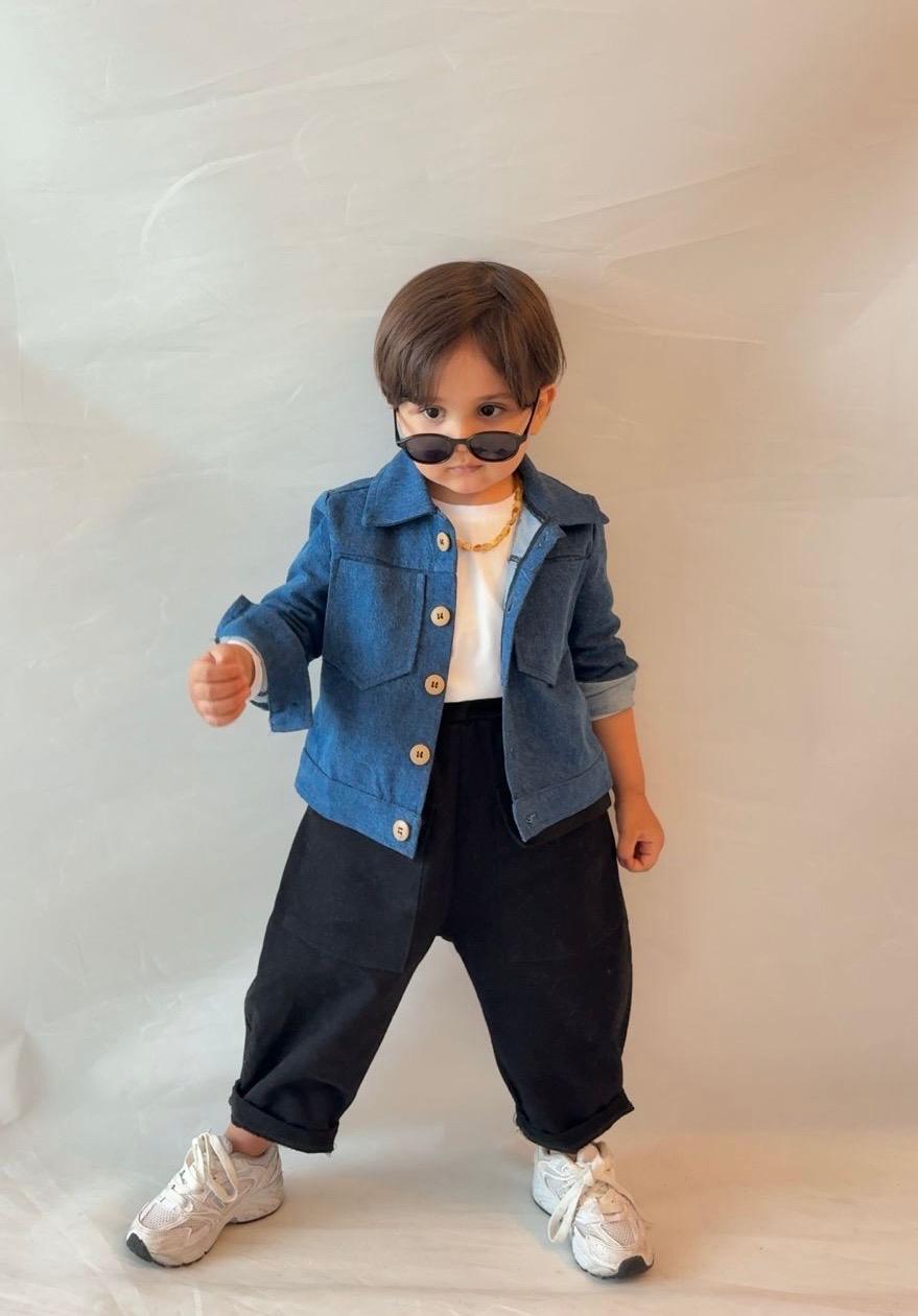 Unisex Kot Gömlek ve Pantolon Takım