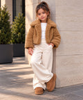 Kahve Peluş Ceket & Pantolon Takım