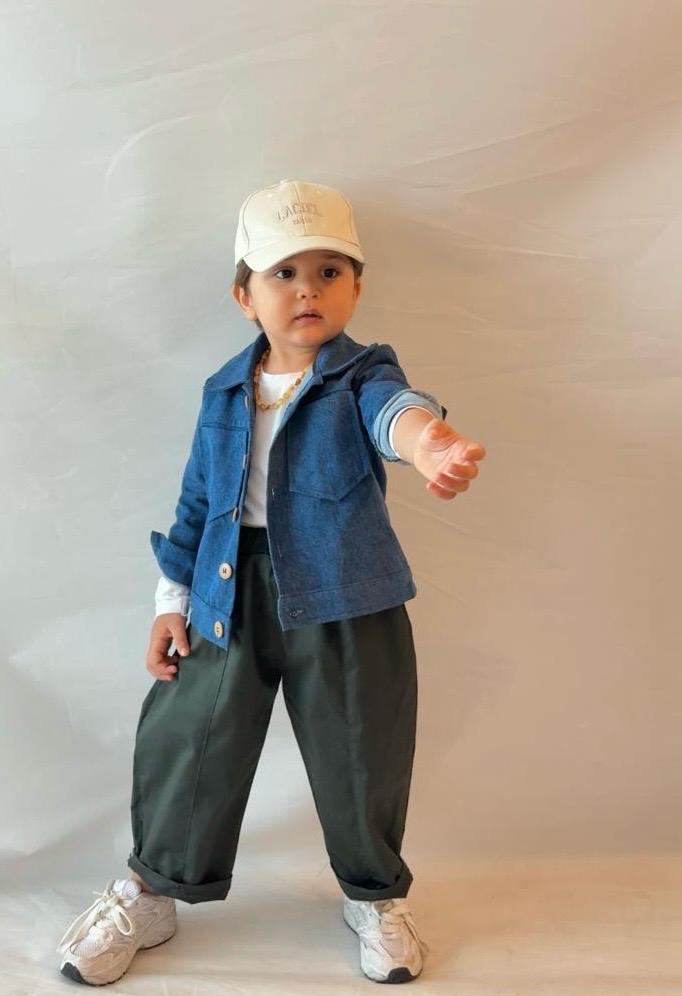 Unisex Kot Gömlek ve Pantolon Takım